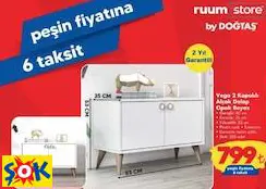 VEGA 2 KAPAKLI ALÇAK DOLAP OPAK BEYAZ VEGA 2 KAPAKLI ALÇAK DOLAP OPAK BEYAZ